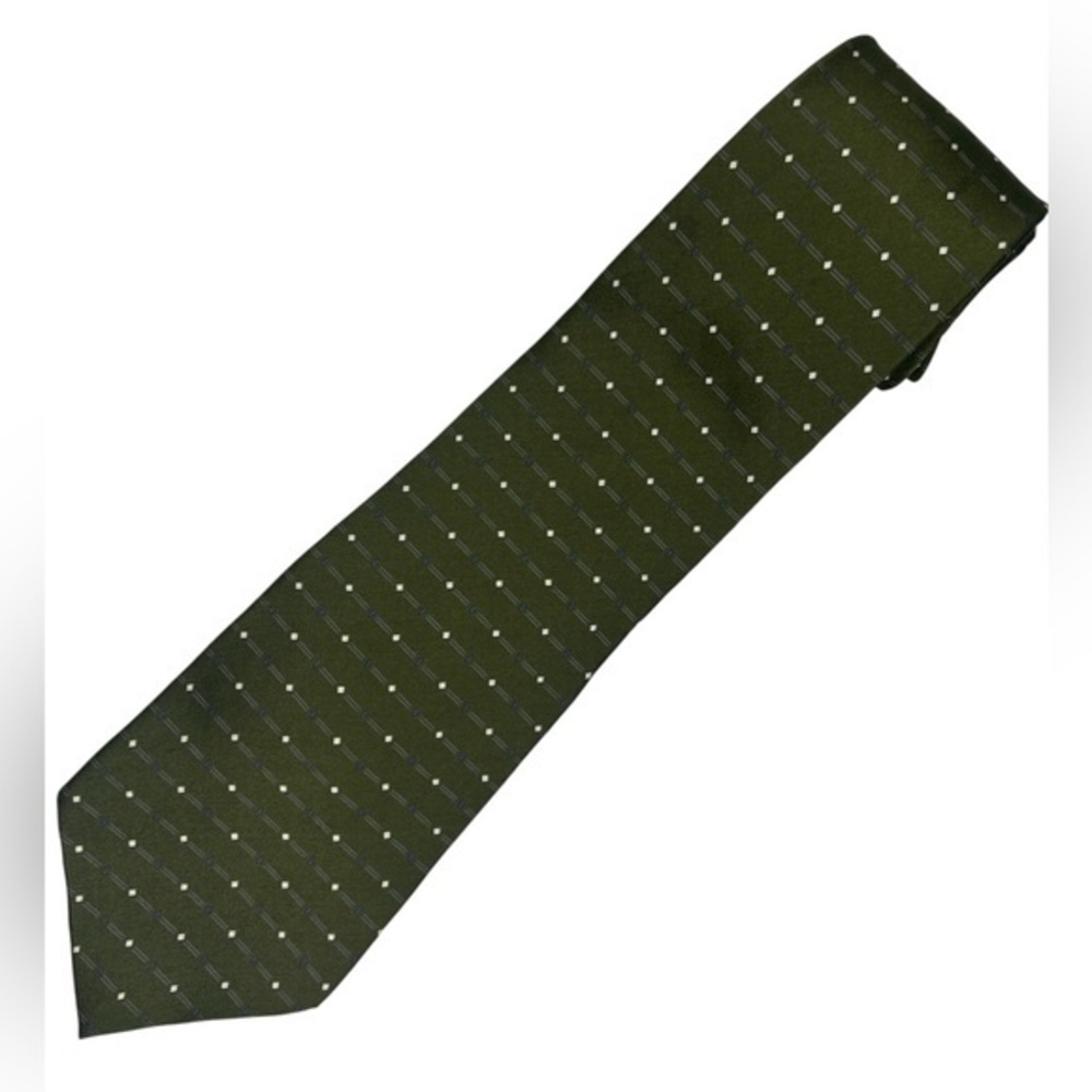 George Machado 100% Silk Olive Green Men's Necktie